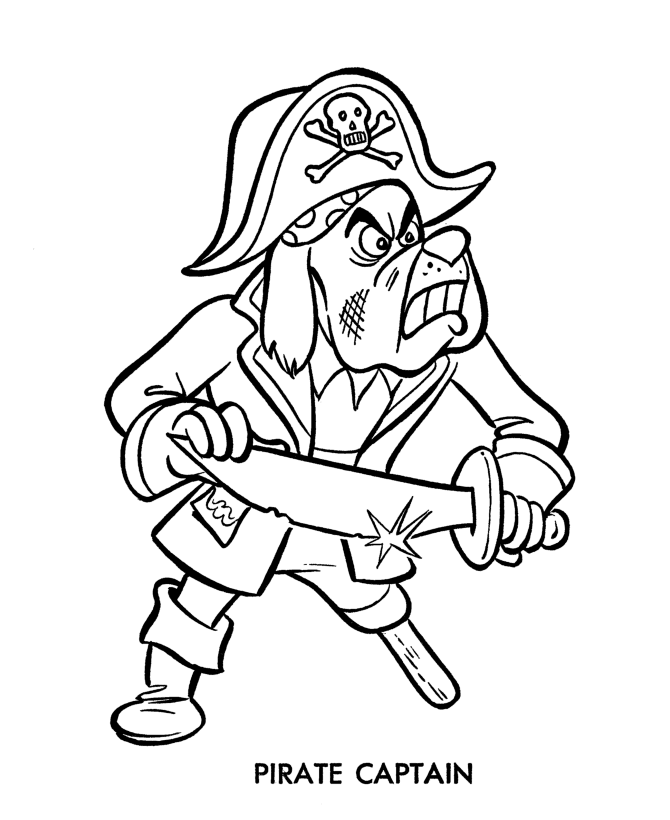 bluebonkers: caribbean pirates coloring pages - cartoon pirates 