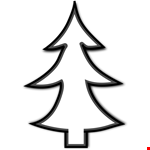 Christmas Tree clipart Coloring Page