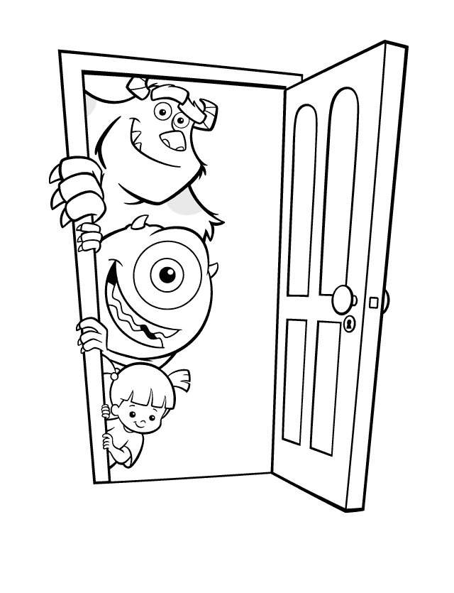 monsters inc coloring page images &amp; pictures - becuo