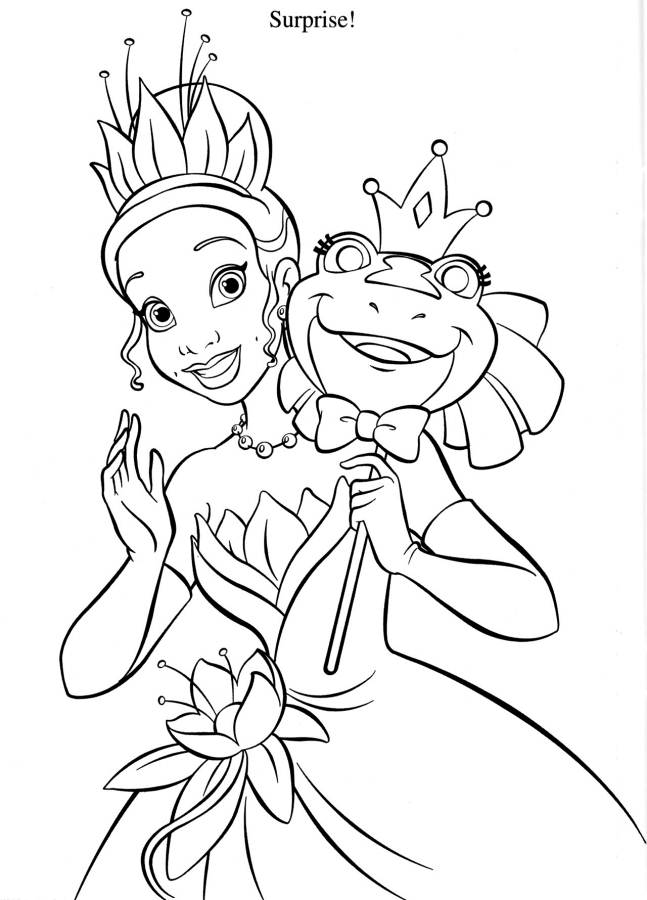 princess tiana coloring page