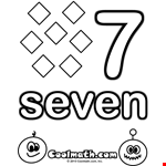 Lucky Number 7 Coloring Page Cool Math