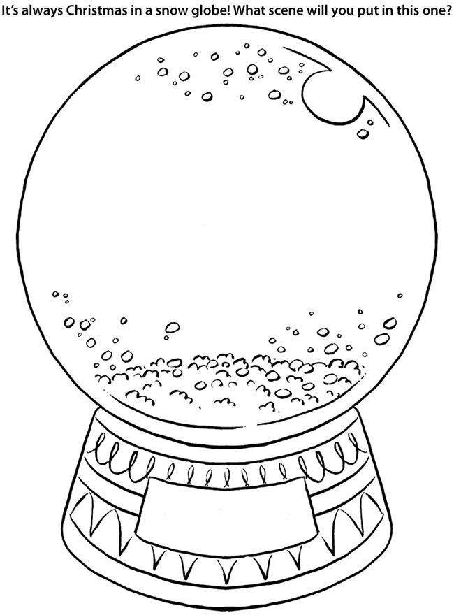 snow globe coloring page | coloring pages