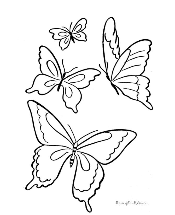 butterfly coloring sheet