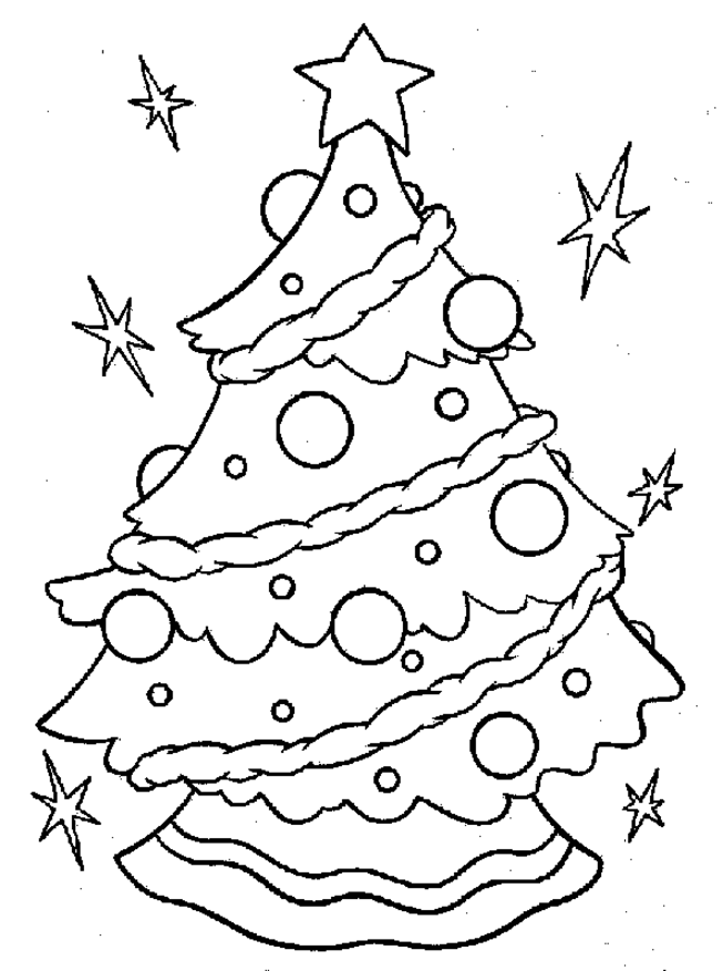 simple christmas tree drawing book