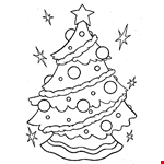 Simple Christmas Tree Drawing Book