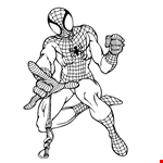 Black Spiderman Colouring Page