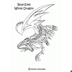 Blue Eyes White Dragon Coloring Page