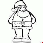 Santa Cartoon Colourings