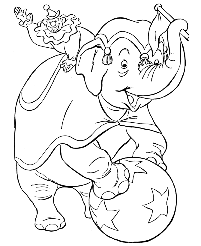dumbo the elephant drawing page