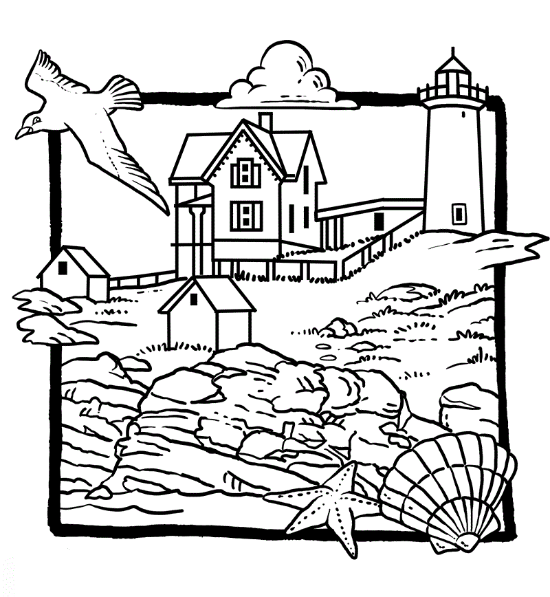 lighthouse coloring pages