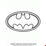 Batman Logo Emblem Symbol Coloring Page