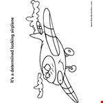 Airplane Coloring Page | Shivering Cartoon Plane 