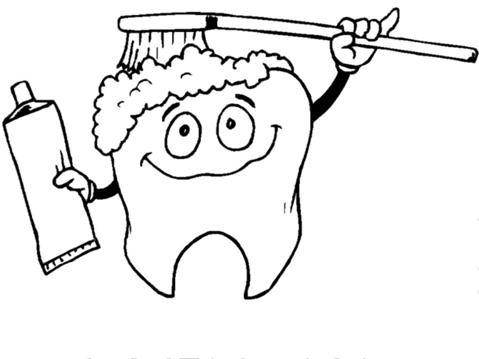 tooth coloring pages for kids