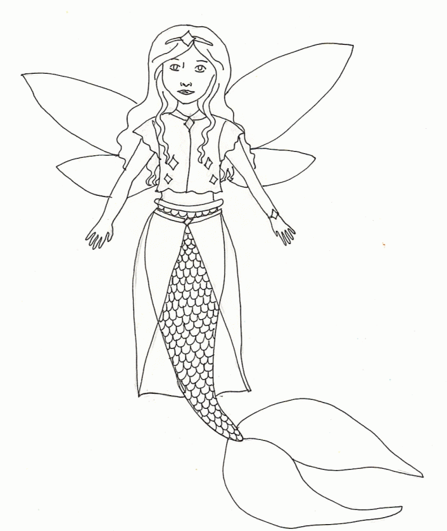 coloring pages mermaids fairies | online coloring pages