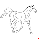 Realistic Horse Printable Drawings