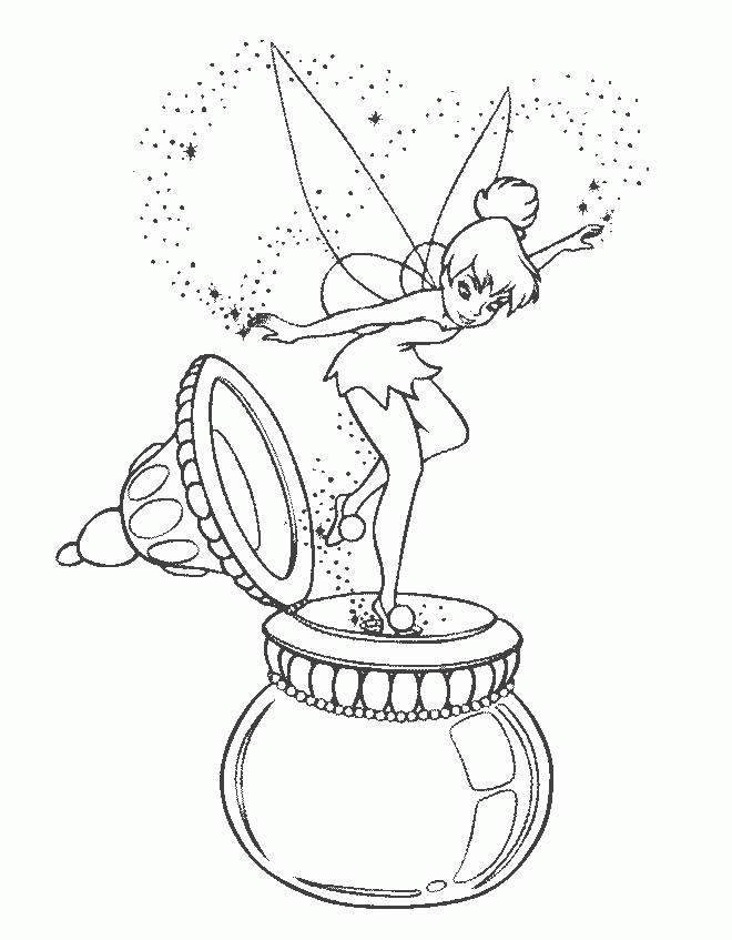 tinkerbell coloring in pages to print | tinkerbell coloring