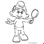 The Smurfs - Meet Vanity Smurf Coloring Page 