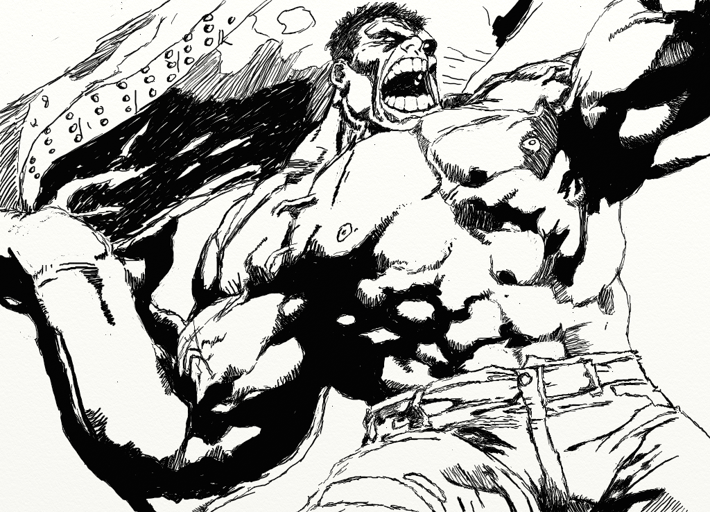 the hulk - massive drawing