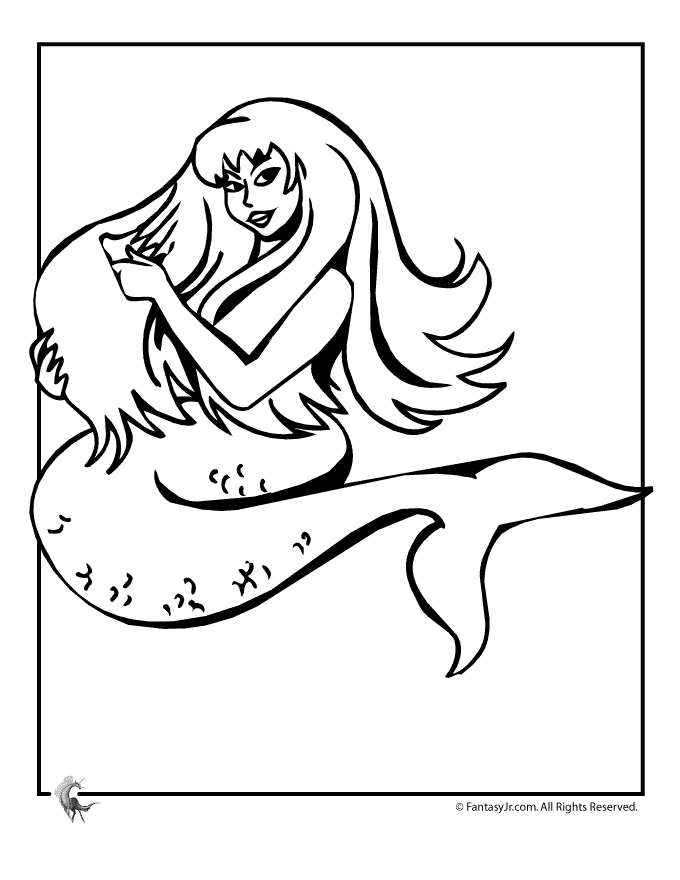 mermaid coloring pages | fantasy jr.