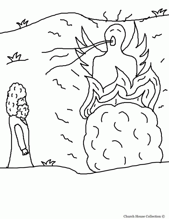 moses and the burning bush coloring pages 16303 moses and the 