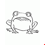 Cute Frog Line Coloring