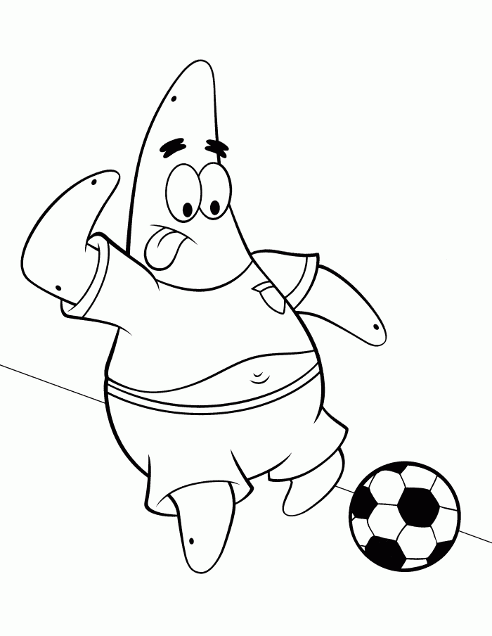 spongebob franklin playing football coloring page