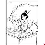 Mulan Coloring Sheet