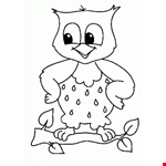 Simple Cartoon Owl Coloring Pages For Kids | Easy Coloring Pages  