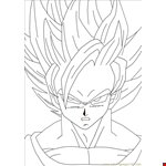 Goku Dragon Ball Line Art