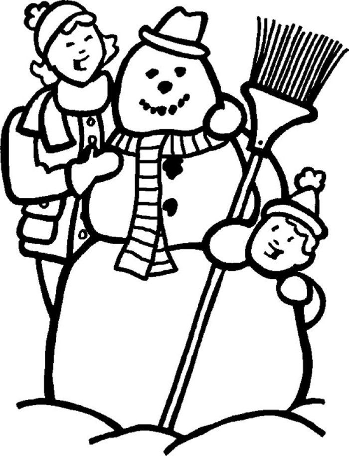 snowman coloring pages - christmas