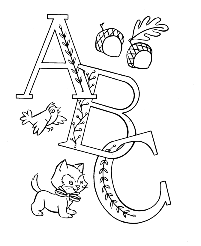 pre-k abc coloring - alphabet activity sheets - easy coloring 