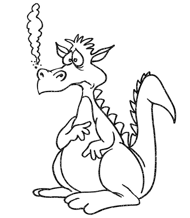 dragon fantasy line art