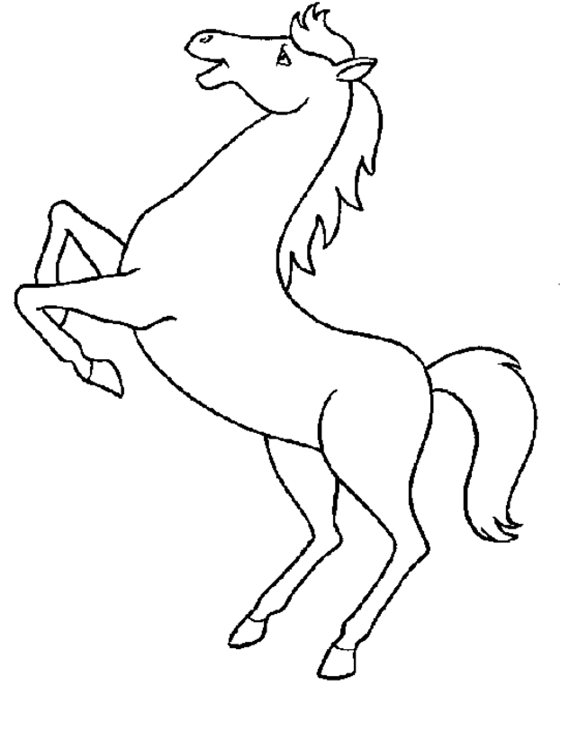 happy horse coloring page