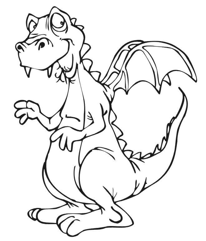 how to draw a dragon coloring sheet