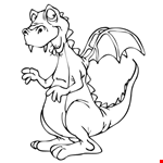 How to Draw a Dragon Coloring Sheet