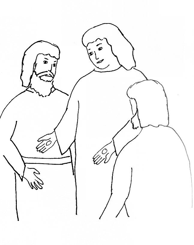 jesus teaches nicodemus coloring page