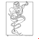 Mermaid Cartoon Drawing Sheet