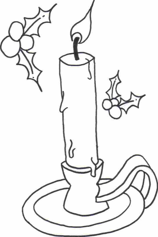 candles in the advent wreath drawing page