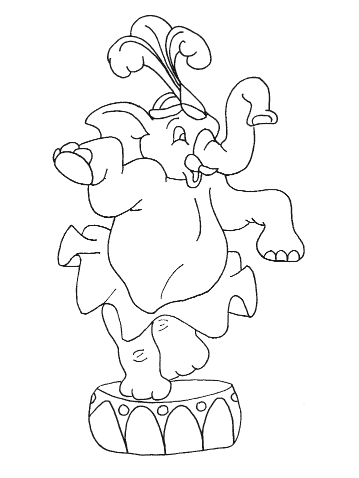 circus elephant coloring pages â« printable coloring pages