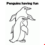 Penguin Cartoon Clipart Page