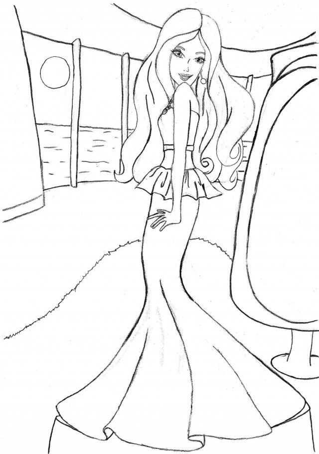 coloring pages of barbies kids barbie coloring pages printable 