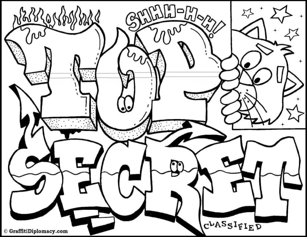 graffiti coloring book &quot;because y&#39;s a crooked letter&quot; by graffiti 