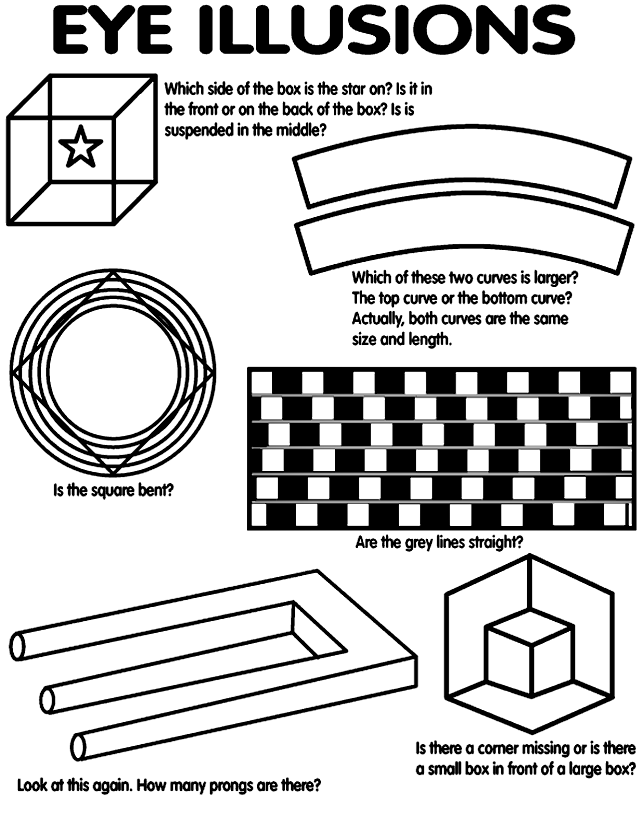 optical illusions visual aid worksheet | art work design ideas | pinâ€¦