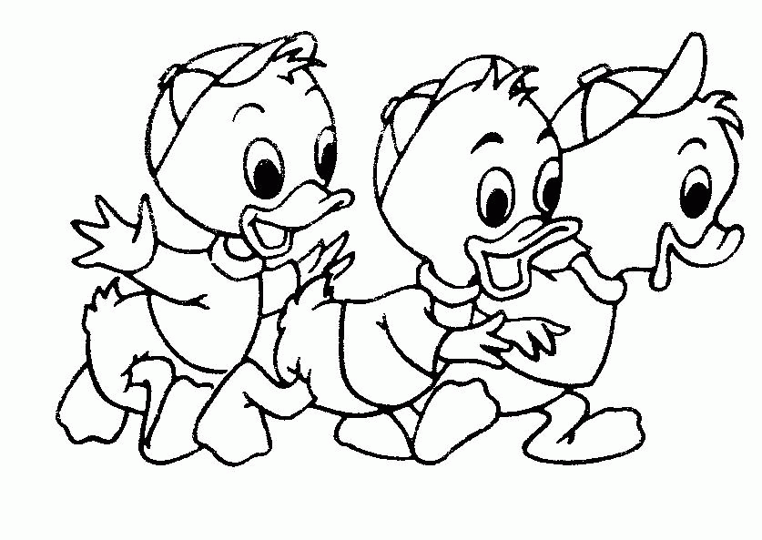 donald duck line drawing