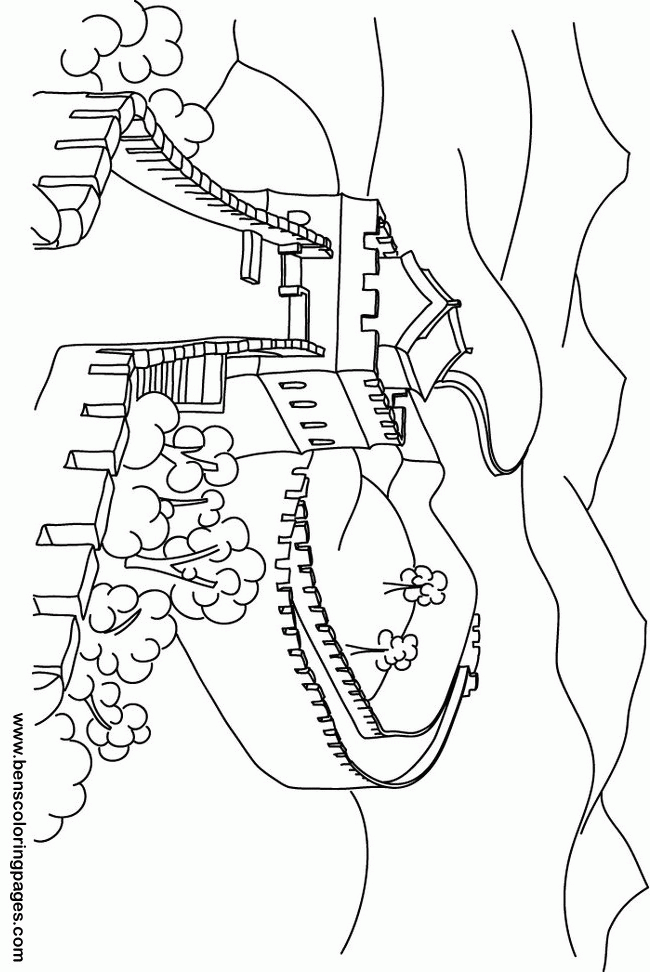 great wall of china colouring pages