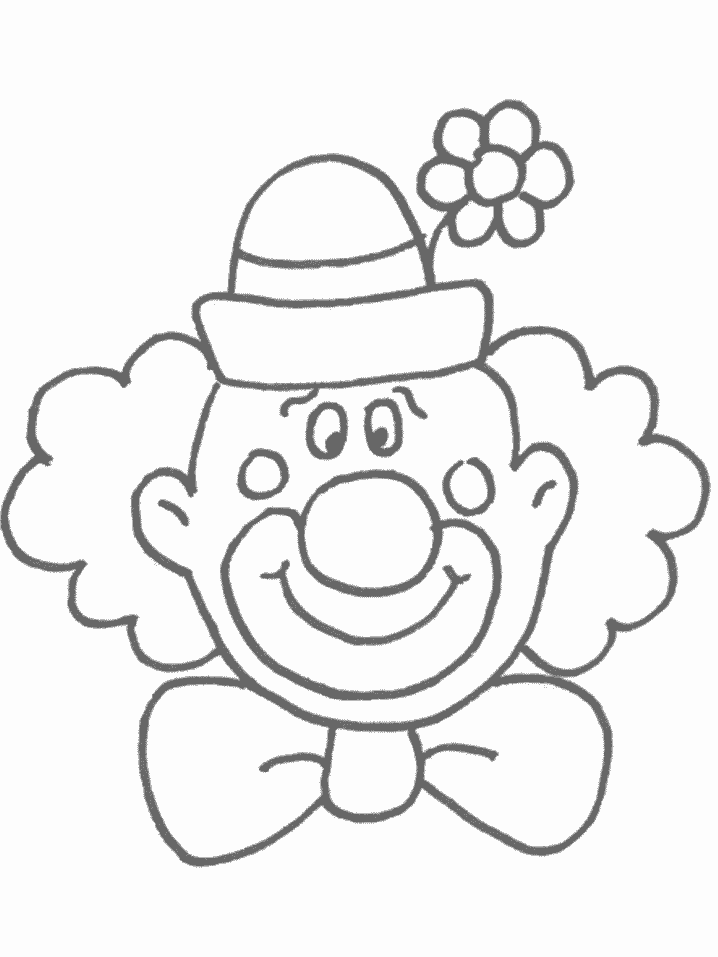 printable clown circus coloring pages