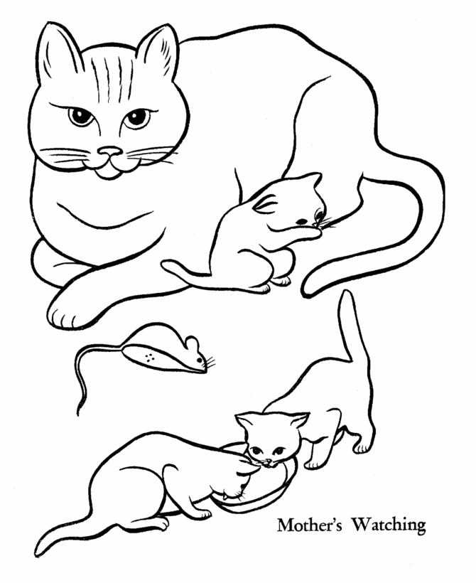 cat family clipart page