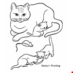 Cat Family Clipart Page