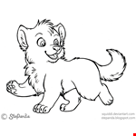 Kids Coloring How To Draw Wolf Puppies, Wolf Cubs Step  How To  