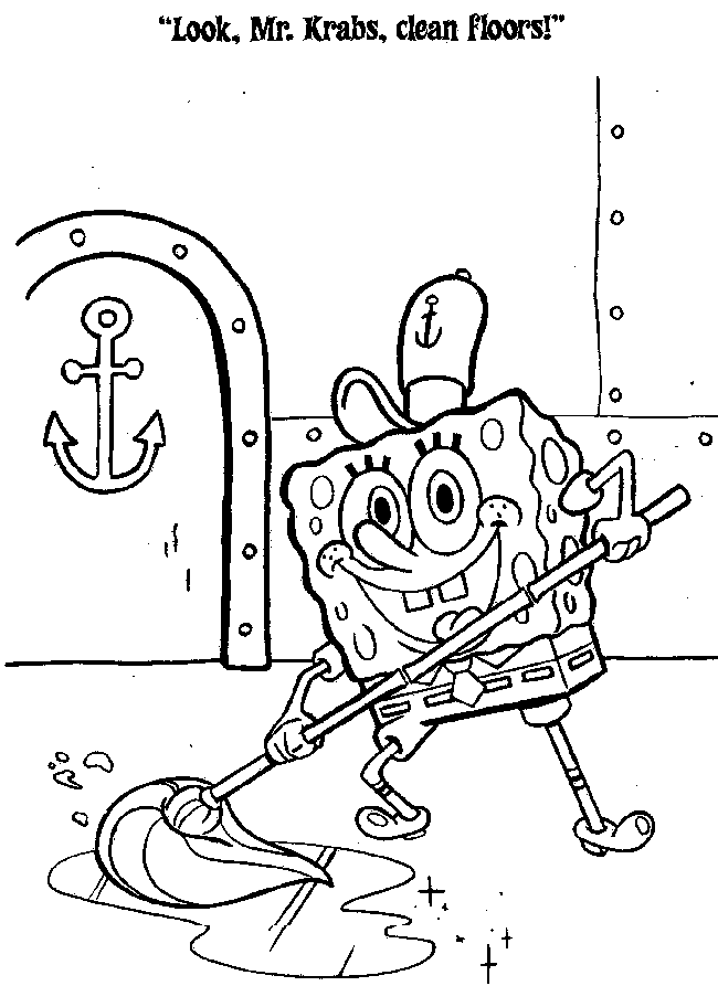 free printable spongebob squarepants coloring pages for kids
